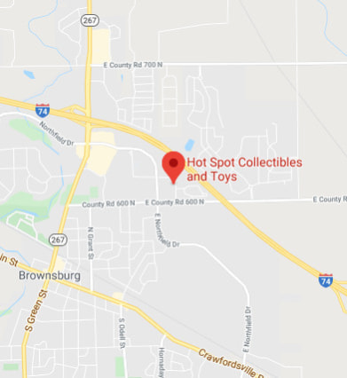 Map to Hot Spot Collectibles and Toys