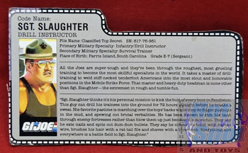 1986 Sgt. Slaughter v2 File Card