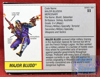 1994 Major Bludd Series 11 File Card