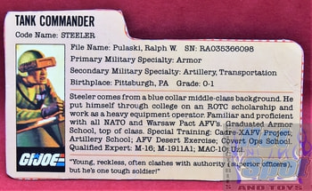 1982 Steeler Tank Commander File Card