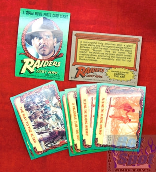 Indiana Jones Cards 1981 Raiders of the Lost Ark Topps 88 Cards