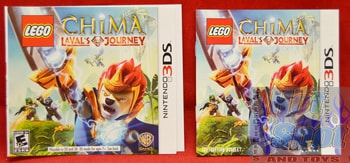 3DS Chima Laval's Journey BOOKLET AND SLIP COVER ONLY
