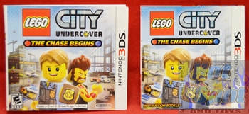 3DS Lego City Undercover The Chase Begins BOOKLET AND SLIP COVER ONLY