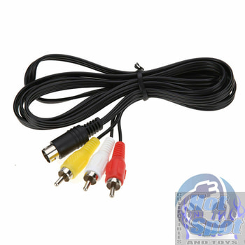 Sega Genesis Audio Video RCA Composite Cable Cord  2 3 A/V 9 Pin