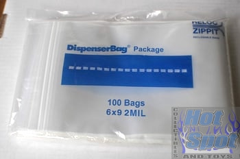 100 Poly Bag Zipper Resealable Plastic Shipping Bags 6 x 9