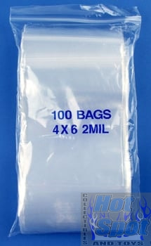 4" x 6" 2 mil Zip Lock Type Bags