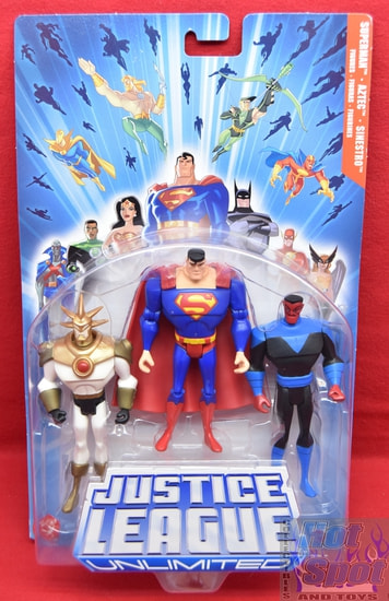 Justice League Unlimited E Figure 3 Pack Superman Aztec Sinestro