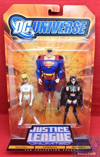 Justice League Unlimited Fan Collection Galatea Superman Huntress 3 Pack