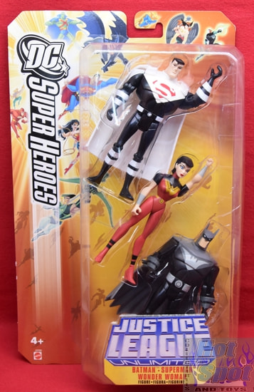 Justice League Unlimited DC Super Heroes 3 Pack Batman Superman Wonder Woman