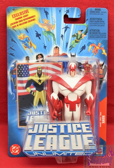 Justice League Unlimited Exclusive Trading Card Hawk Figure
