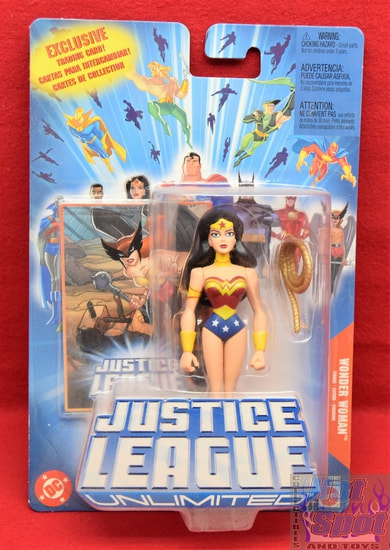 Justice League Unlimited Exclusive Trading Card Wonder Woman Figure