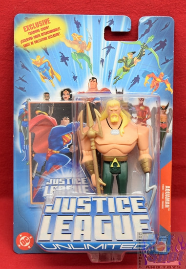 Justice League Unlimited Exclusive Trading Card Aquaman Figure