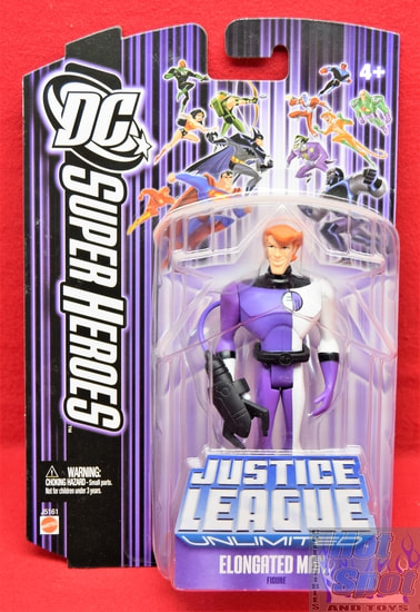 Justice League Unlimited DC Super Heroes Elongated Man Purple Card Figure