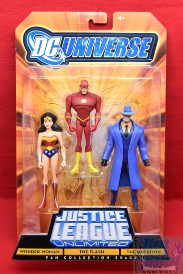 Justice League Unlimited Fan Collection Wonder Woman The Flash The Question 3 Pack
