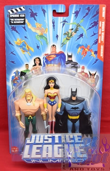 Justice League Unlimited EP 459 Batman Wonder Woman Aquaman 3 Pack