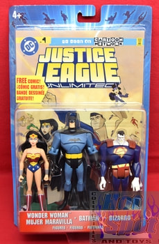 Justice League Unlimited Comic & Figure 3 Pack Wonder Woman Batman Bizarro
