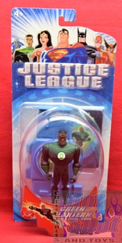 DC Universe Justice League Unlimited 4" Justice League Base & Trading Card Green Lantern Figure