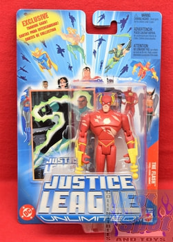 Justice League Unlimited Exclusive Trading Card The Flash Battle Damage Figure