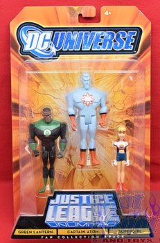 Justice League Unlimited Fan Collection Green Lantern Captain Atom Supergirl 3 Pack