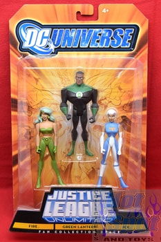 Justice League Unlimited Fan Collection Fire Green Lantern Ice 3 Pack
