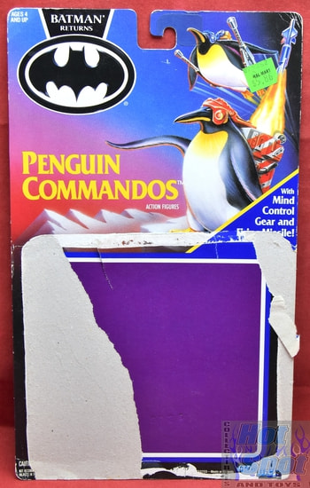 1991 Batman Returns Penguin Commandos Card Backer