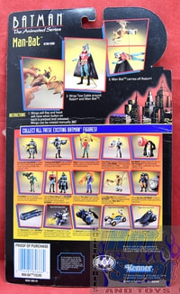 1992 Batman Animated Series Man-Bat Card Backer