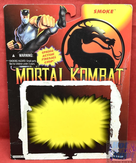 1994 Mortal Kombat Smoke Card Backer by Hasbro