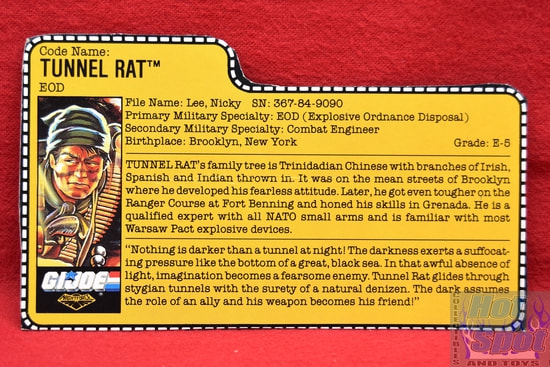 1988 Night Force Tunnel Rat File Card