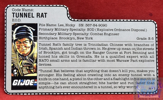 1987 Tunnel Rat File Card