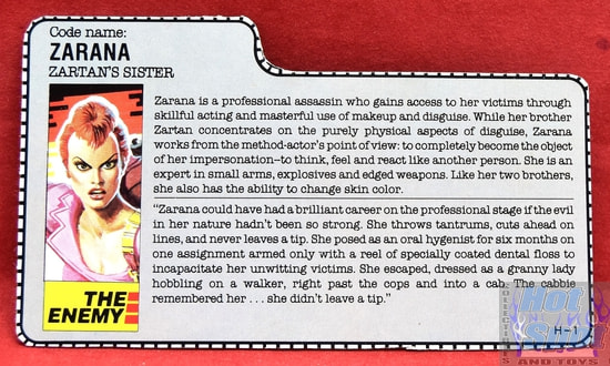 1986 Zarana File Card