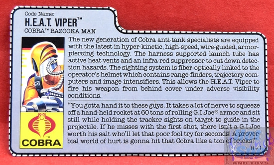 1989 HEAT Viper Bazooka Man File Card