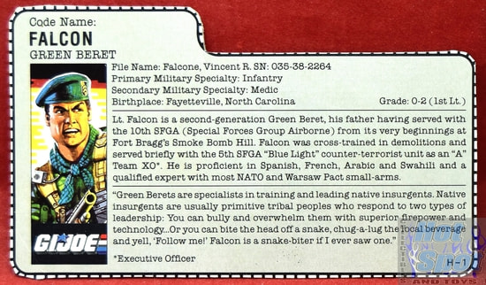 1987 Falcon Green Beret File Card