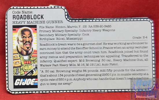 FIGURINE ROADBLOCK (V2 )COMPLET EN LOOSE GI JOE HASBRO 1986