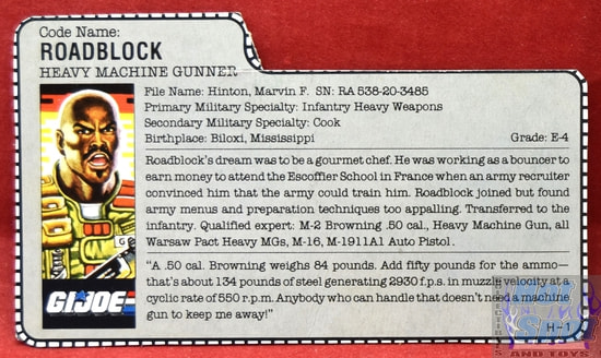 1986 Roadblock File Card