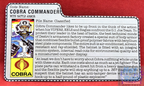 1987 Cobra Commander File Card