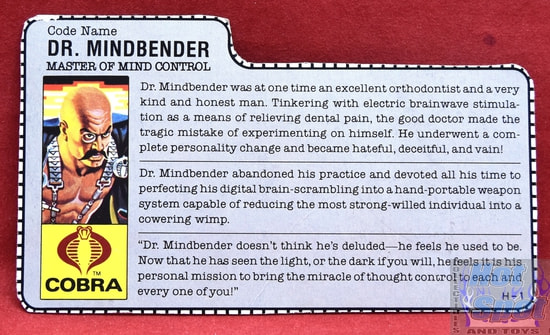 1986 Dr. Mindbender File Card