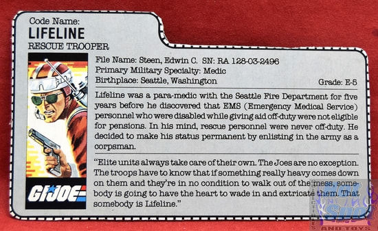 1986 Lifeline File Card