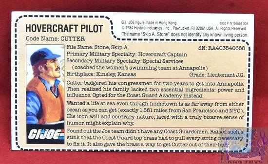 1984 Hovercraft Pilot Cutter File Card