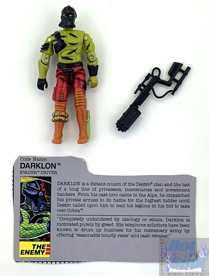 1989 Darklon Figure Weapons and Accessories