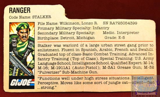 1982 Stalker Ranger File Card
