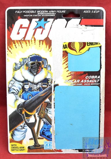 1985 Cobra Polar Assault Snow Serpent Card Backer