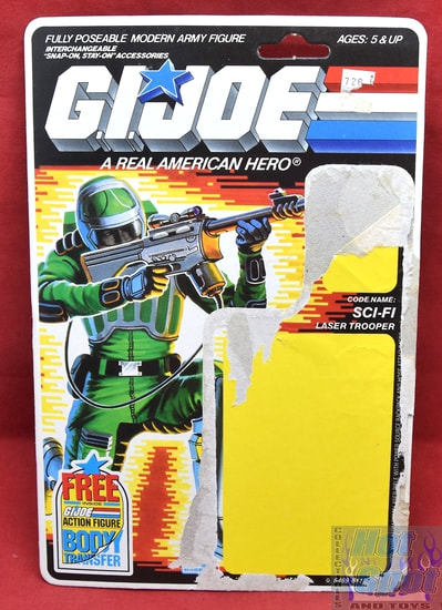 1986 Sci-Fi Laser Trooper Card Backer