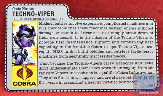1987 Techno Viper File Card