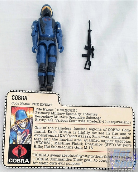 1982 Cobra The Enemy Straight Arm Figure & Parts