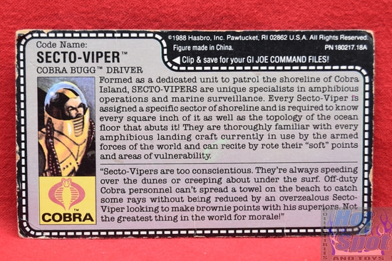 1988 Secto-Viper Cobra Bugg Driver File Card