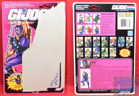 1992 Dice Bo-Staff Ninja Card Backer