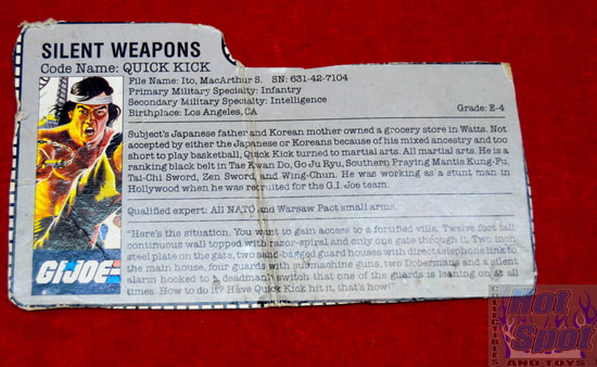1985 Quick Kick File Card