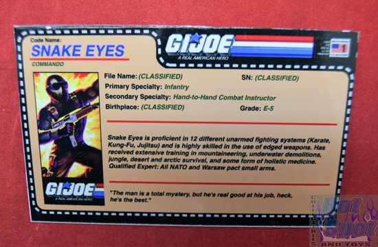 Snake Eyes Custom Metal File Card