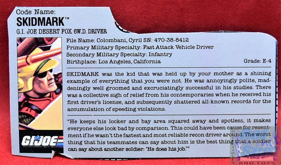 1988 Skidmark File Card