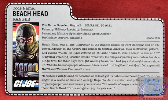 1986 Beach Head File Card